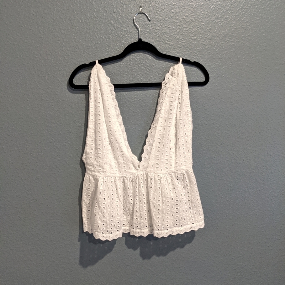 White Eyelet Top.